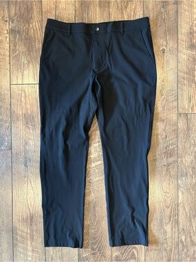 Men's Black Tailored Stretch Dress Pants
